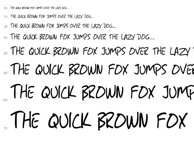 SF Grunge Sans font waterfall